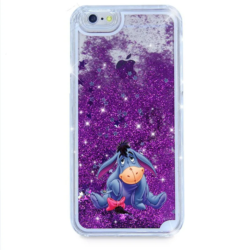 JiBan Star поток песка Чехол для iphone 7 8 Plus X случае Микки и Минни Маус пух Русалка