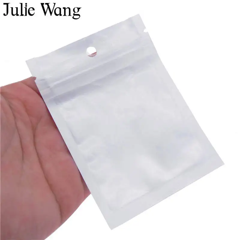 Julie Wang 50 шт. белая прозрачная самозакрывающаяся молния пластиковая Розничная
