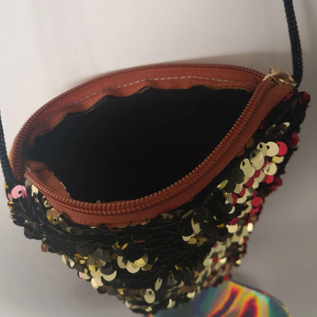 New Girls Wallet Sequins Mini Artificial Polyester children's Handbag Messenger Bag Comfortable And Lovely | Багаж и сумки