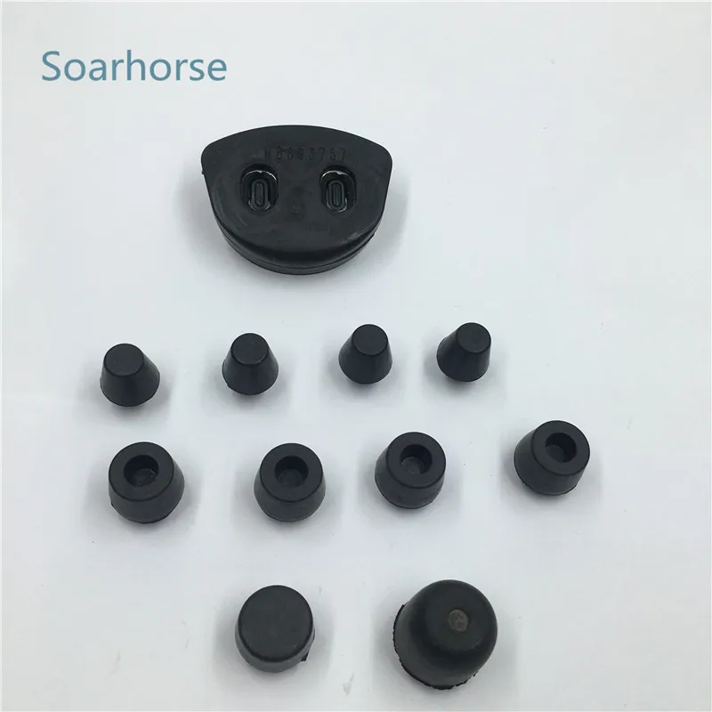 Soarhorse 11 шт., амортизаторы для дверей автомобиля, буферная накладка, амортизирующая ударная резина для Mitsubishi Pajero Montero V31 V32 V33 V43 V45 V73 V77