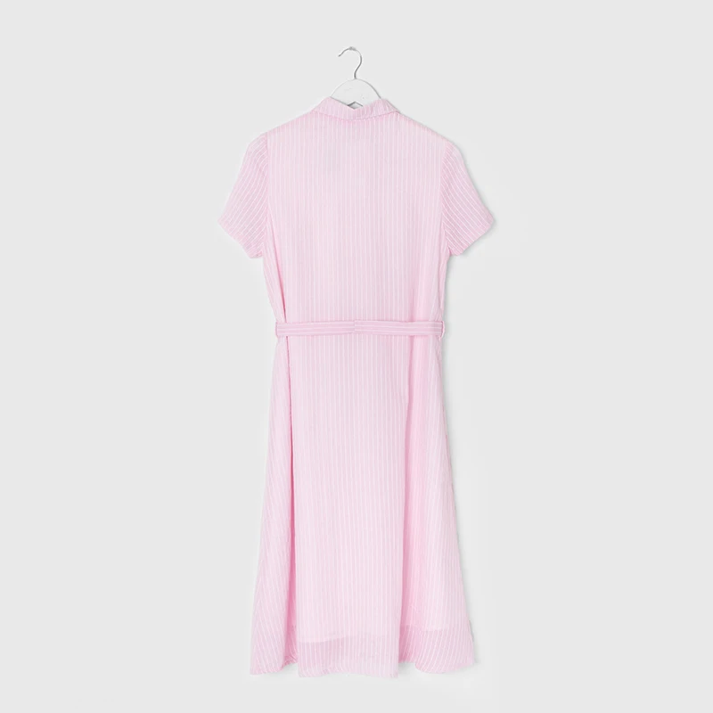 Женское Повседневное платье-рубашка в полоску винтажное платье до колена с