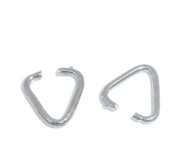 Открытые Кольца из сплава треугольные Серебристые цвета 8 мм (3/8 &quot) x (3/8&quot) 150 шт.