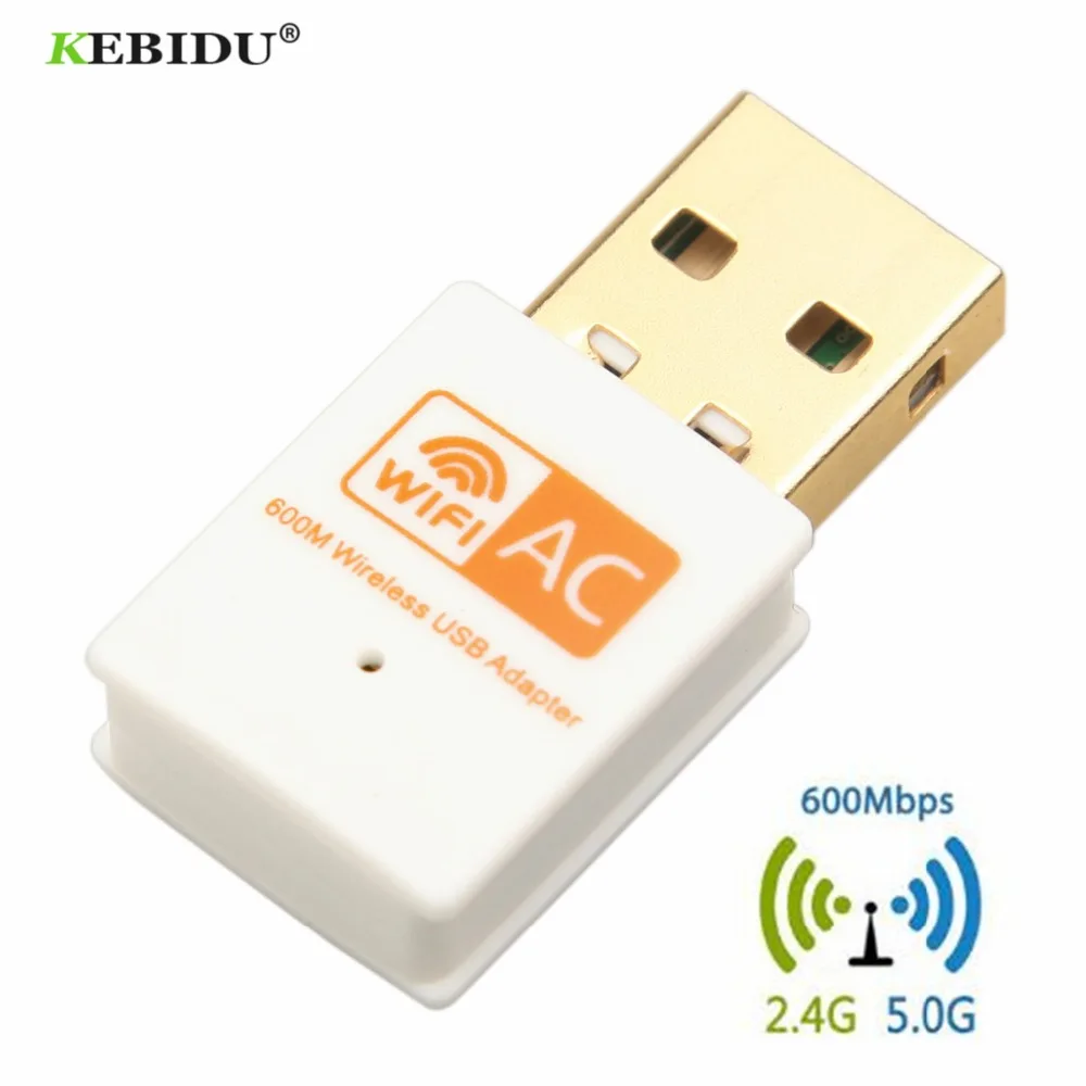 KEBIDU 600 Мбит/с USB WiFi адаптер 2 4 ГГц 5 антенна двухдиапазонная 802.11b/n/g/ac мини