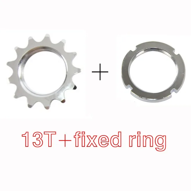 Фиксированная шестерня 13 T/14 T/15 T/16 T/17 T/18 T звездочка, цепные кольца, винты, односкоростное колесо свободного хода, запчасти для колес