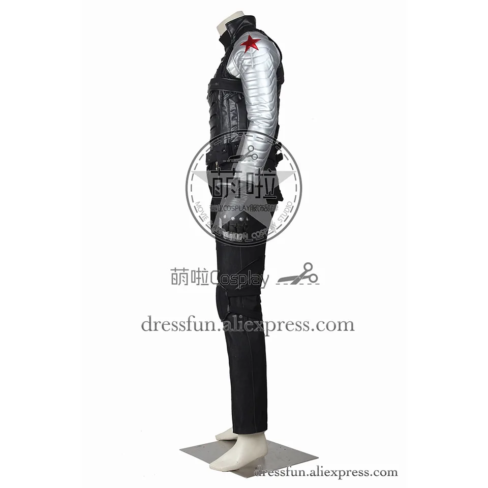 Костюм для косплея Капитан Америка 2 зимний солдат Bucky Barnes синяя куртка комплекты