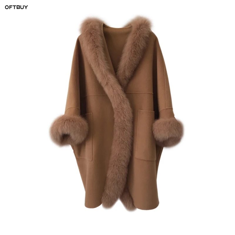 OFTBUY 2019 зимняя куртка женская парка натуральная Шуба из натурального Лисьего меха