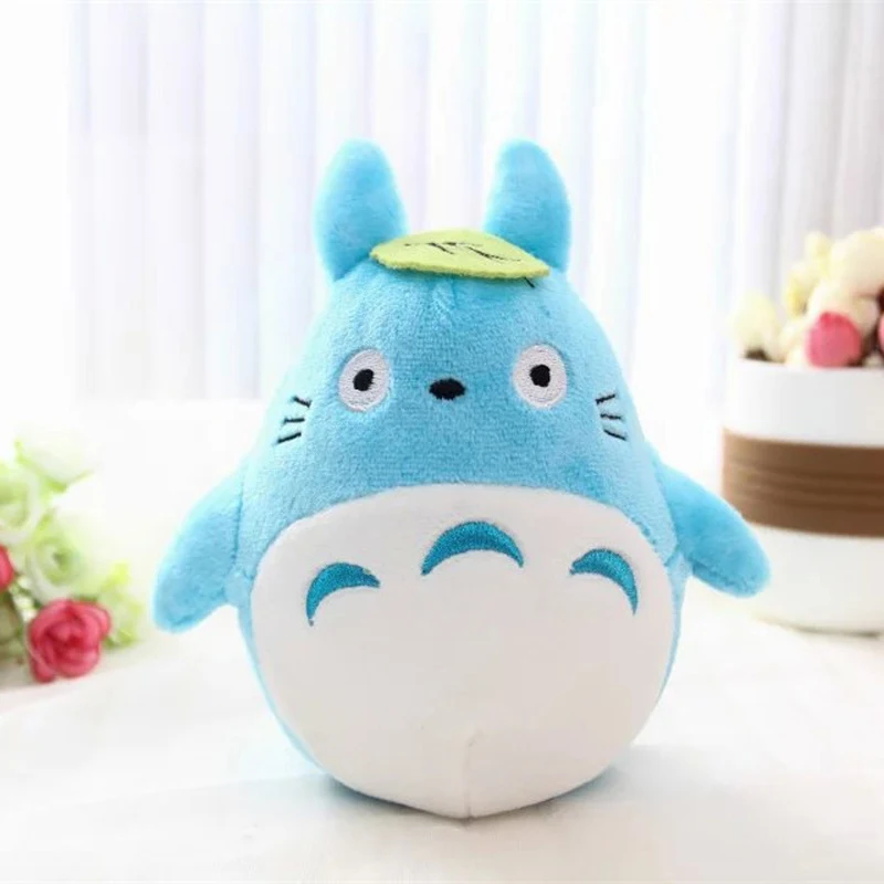 Blue Totoro Милый 15 см Тоторо Плюшевые Японские Аниме Хаяо Миядзаки Мой сосед Тоторо Мягкие плюшевые игрушки куклы для детей Рождественский подарок - Высота: Blue Totoro