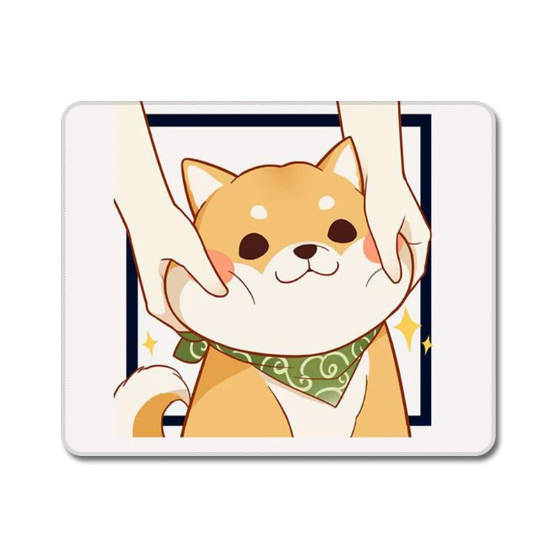 Shiba Inu Doge мультфильм животных дети природа резиновый коврик для мыши ноутбука
