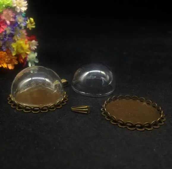 5 шт. смешанных размеров очаровательные полустеклянные пузырьки двойная