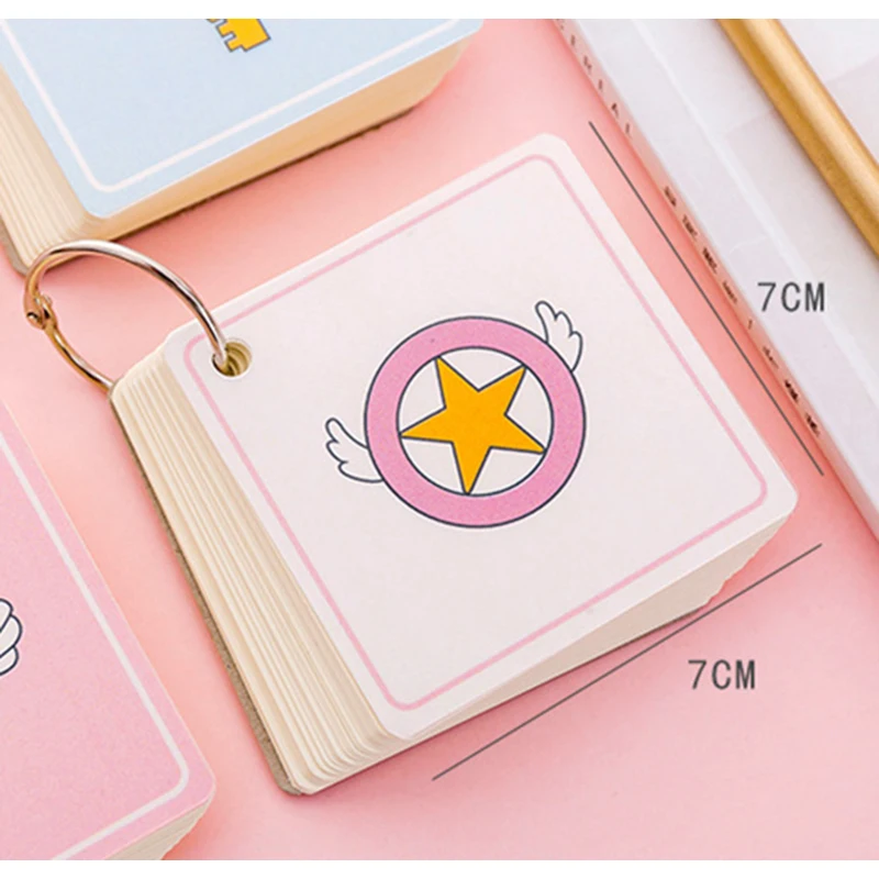 Kawaii аниме кольцо блок блокнот пустая бумажная наклейка этикетка милый школьный