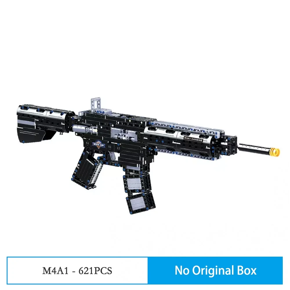 Fit Technic пистолеты блок пистолет Ak47 M1A1 MP5 пустынный Орел военные наборы DIY Модели Строительные блоки кирпичный набор игрушки для детей - Цвет: 81005 Without Box