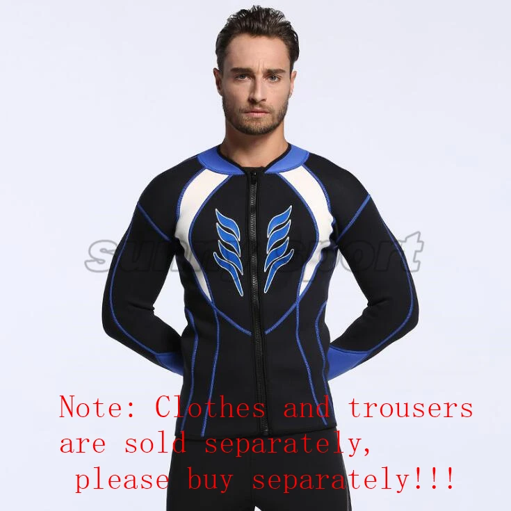 free diving new 2017 men's 3mm professional diving wetsuit jacket long sleeve 2mm Snorkeling Surfing diving pants Large size