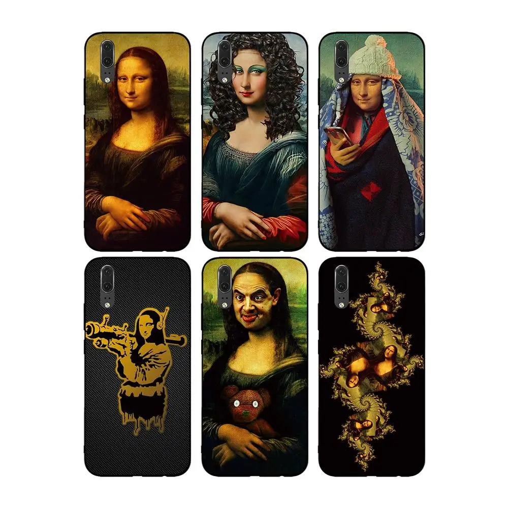 Mona Lisa funny Spoof для Huawei P8 P9 P10 P20 P30 Lite Pro P Smart 2016 2019 ТПУ Мягкий силикон | Мобильные