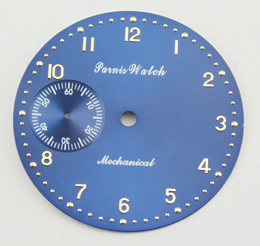 Мужские часы parnis P416 белые или синие с циферблатом 38 9 мм подходят для ETA 6497 Asia|watch