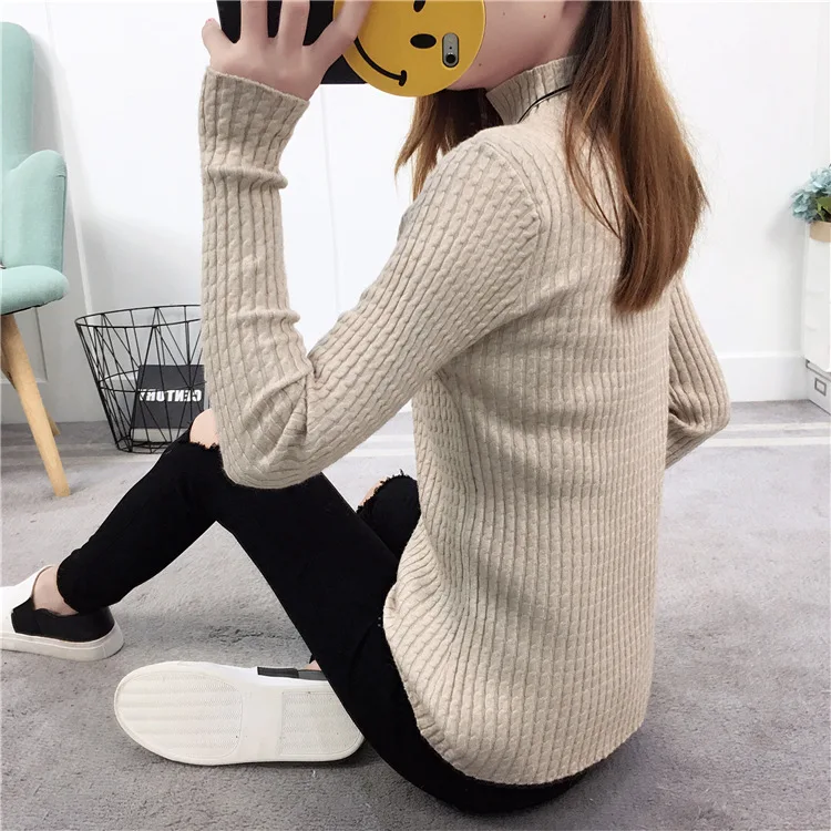 2018 Новый высокое качество кашемировый свитер Для женщин winterslim Твердые вязаный