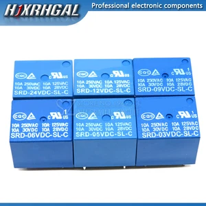 5 шт., реле SRD-03 05 09 06 24 12VDC-SL-C, 5 контактов 3 в 5 в 9 в 6 в 24 в 12 В, новое и оригинальное hjxrhgal