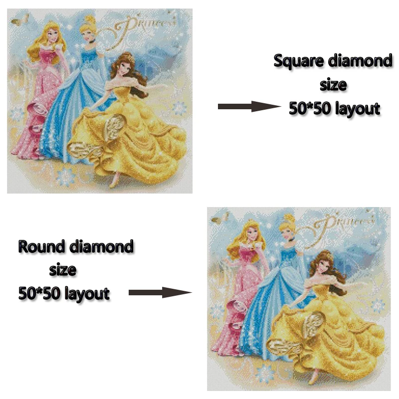 Сделай Сам Алмазная вышивка картина &quotМультфильм Принцесса Серия&quot крестиком