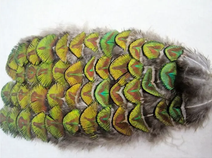 Wholesale 10 pcs beautiful 5-8 cm / 2-3 inches Natural golden peacock feather | Дом и сад