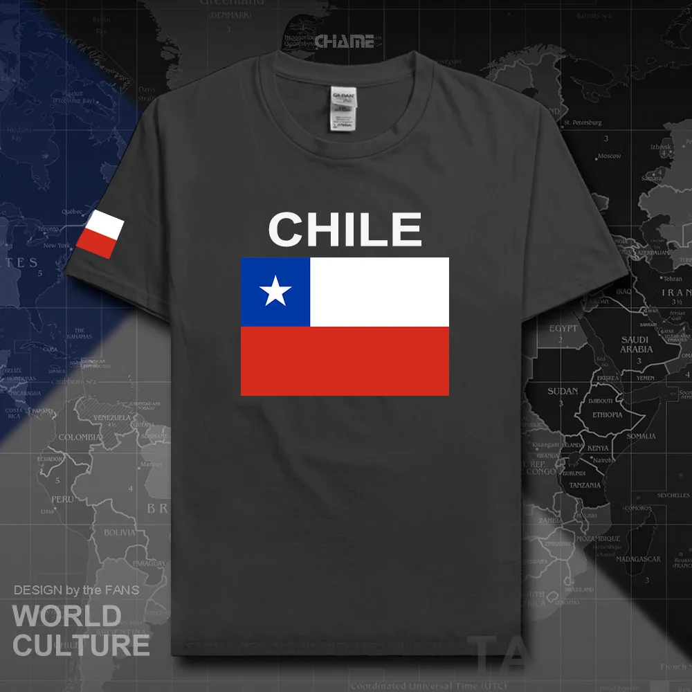 Chile мужские футболки чилийский 2017 трикотажные изделия CL nation team 100% хлопковая