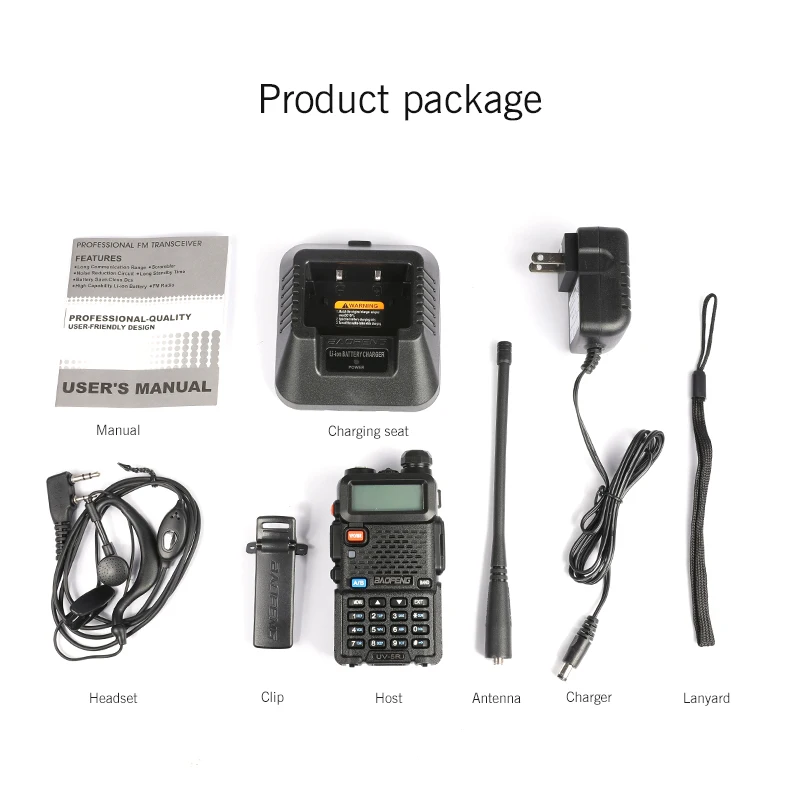 BaoFeng UV-5R рация двухдиапазонный двухсторонний радиоприемник Pofung 1800 мАч