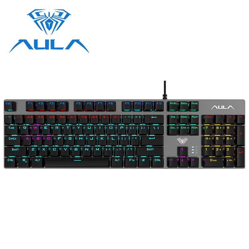 Classic Black-2068 Механическая игровая клавиатура RGB светодиодный подсветкой 104 клавиш с подсветкой teclado анти-ореолы большие клавиши крутой дизайн для PC Gamer - Цвет: Classic Black-2068