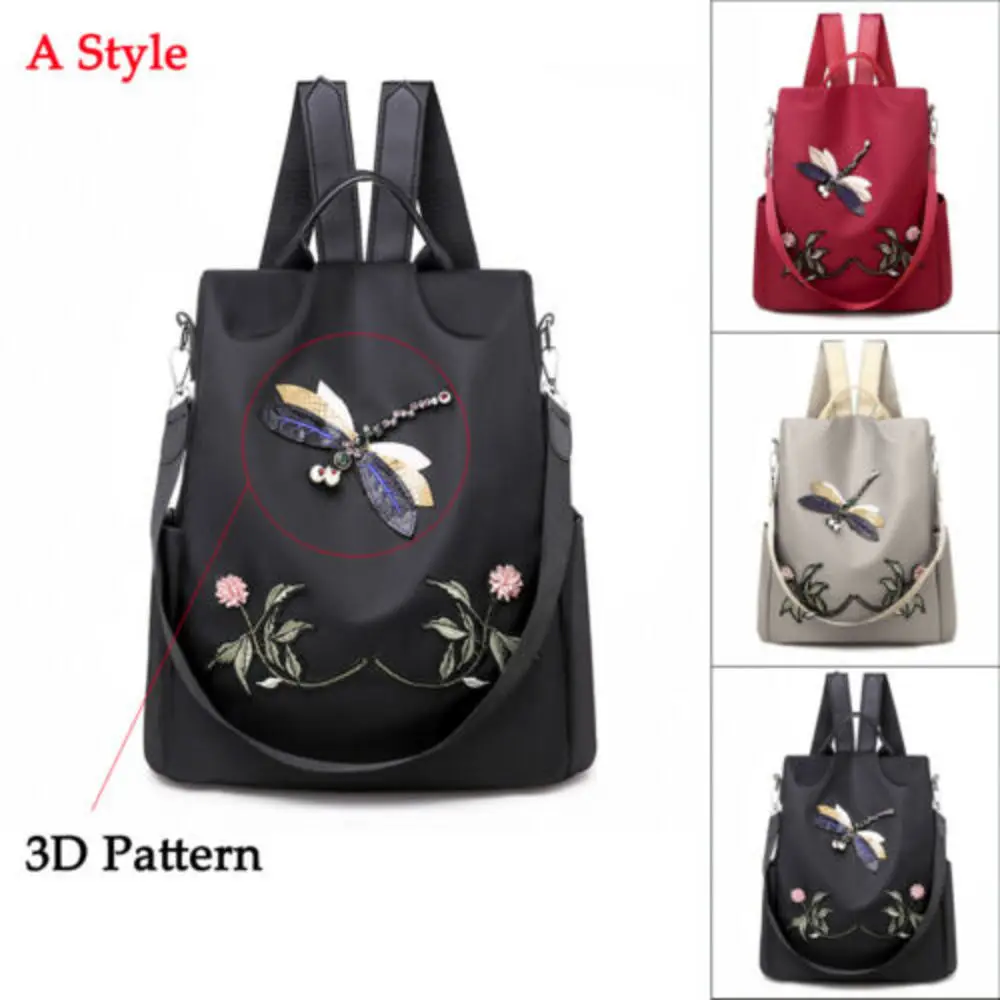 Вместительная дорожная сумка с китайской вышивкой и 3D рисунком женский рюкзак