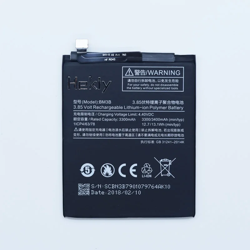 Hekiy новый оригинальный аккумулятор 3400 мАч BM3B хорошего качества для Xiaomi Mi Mix 2 II 5 99