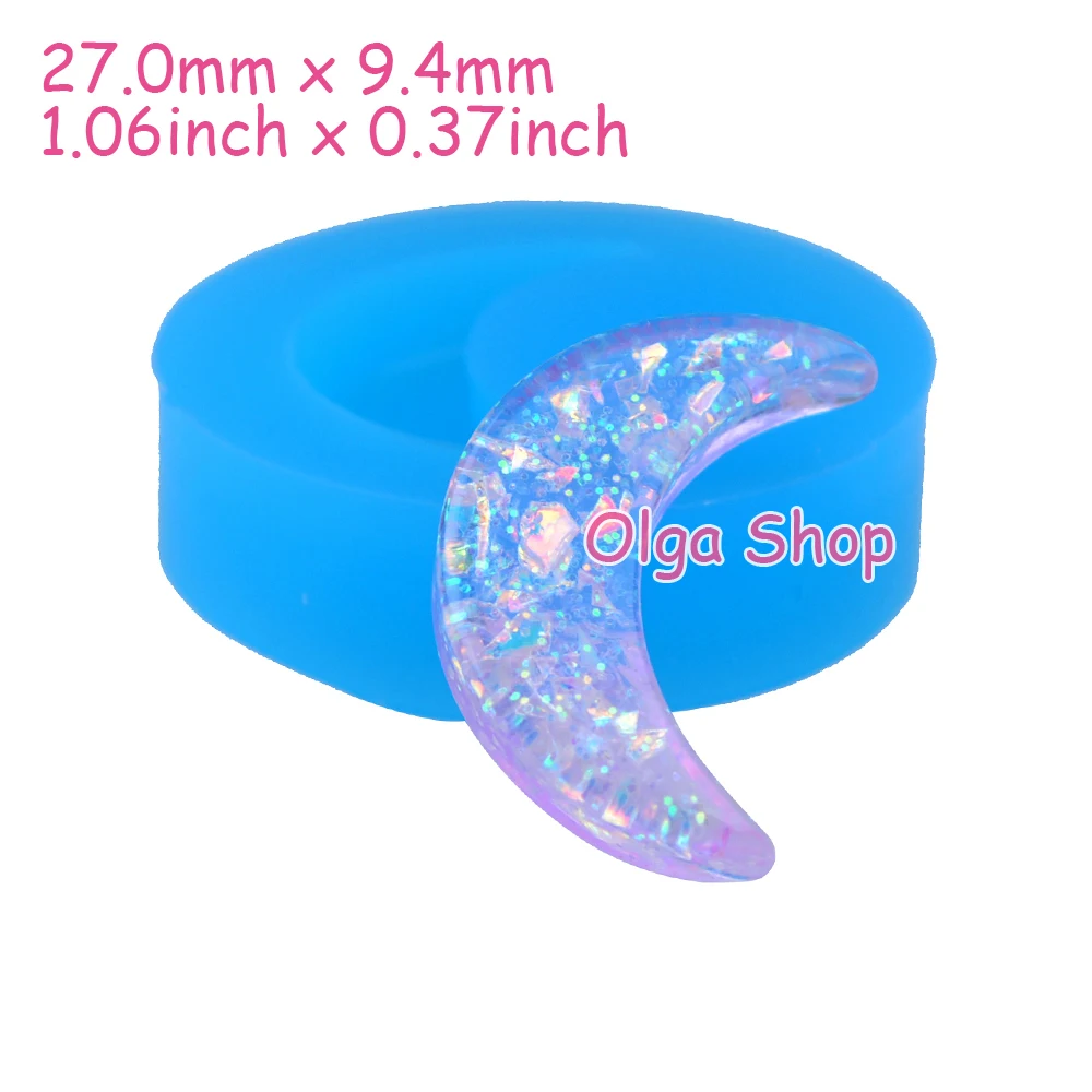 PYL611 27 мм силиконовая форма в форме полумесяца луна искусственный Топпер для