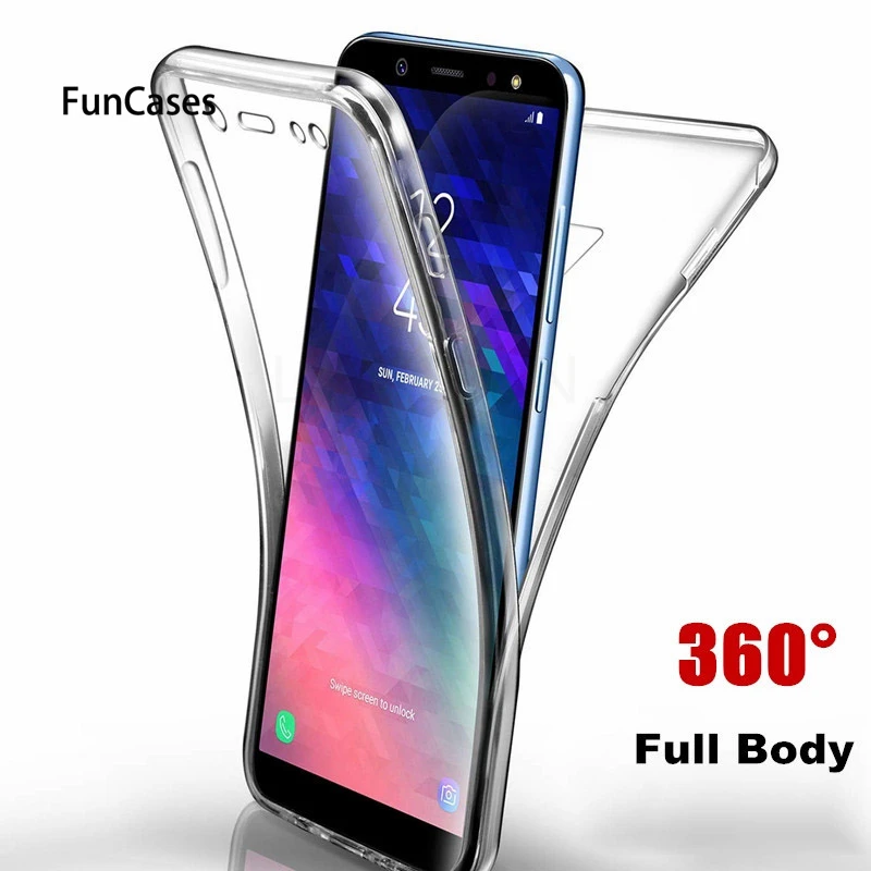 Чехол для Samsung Galaxy A7 A750 A6 A8 J4 J6 J8 2018 s9 s8 Plus Note 9 8 360 градусов мягкий силиконовый