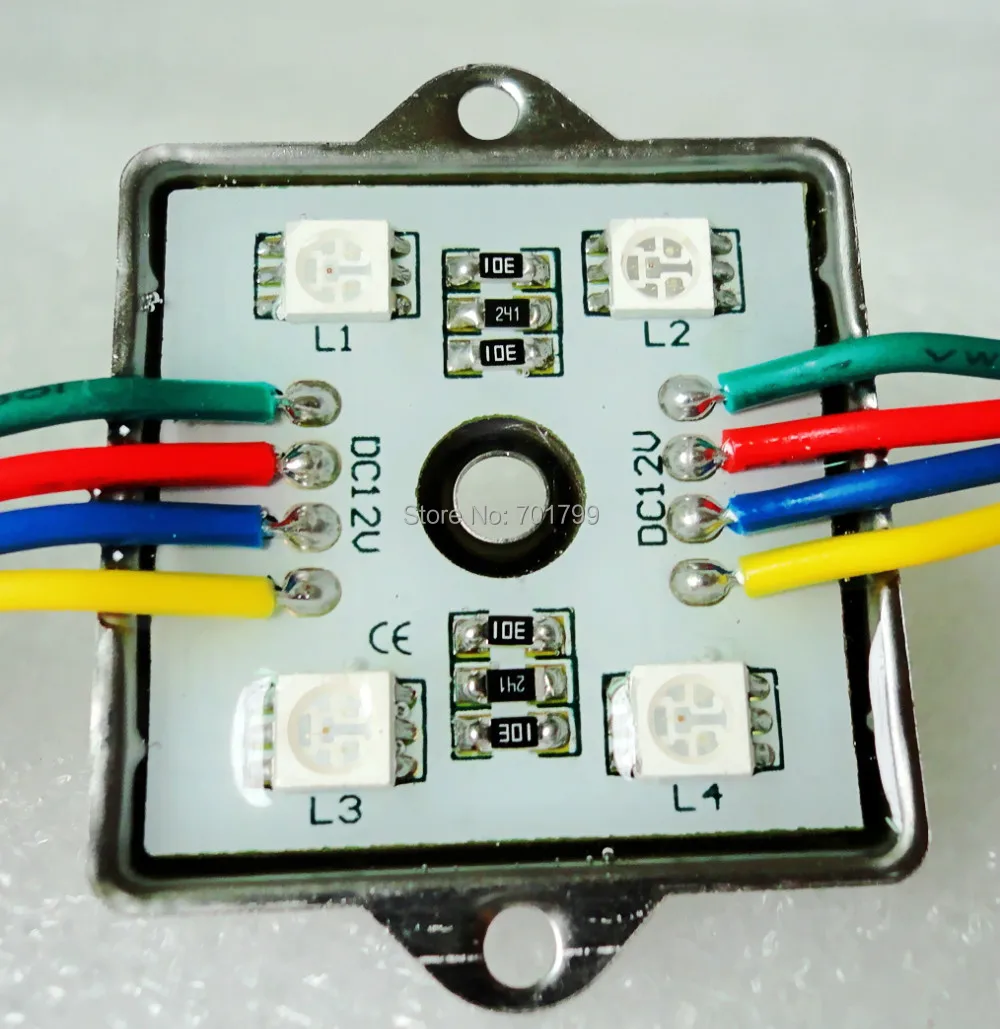 Модуль светодиодных лент RGB 5050 SMD 12 в пост. Тока 0 96 Вт 13 мм * 4 шт. светодиодов 20 шт.|led
