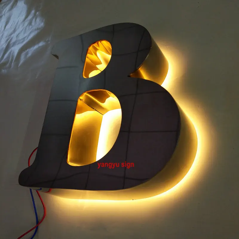 

3D led polish stainless steel sign letters