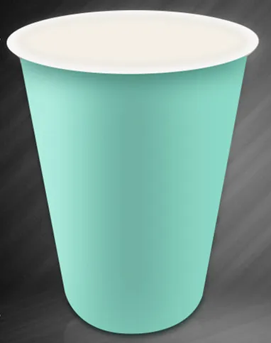 Cup 50 шт синий толстый бумажный стаканчик одноразовый кофе чашка молоко чай горячий напиток на вынос упаковочные стаканчики с крышками - Цвет: Cup