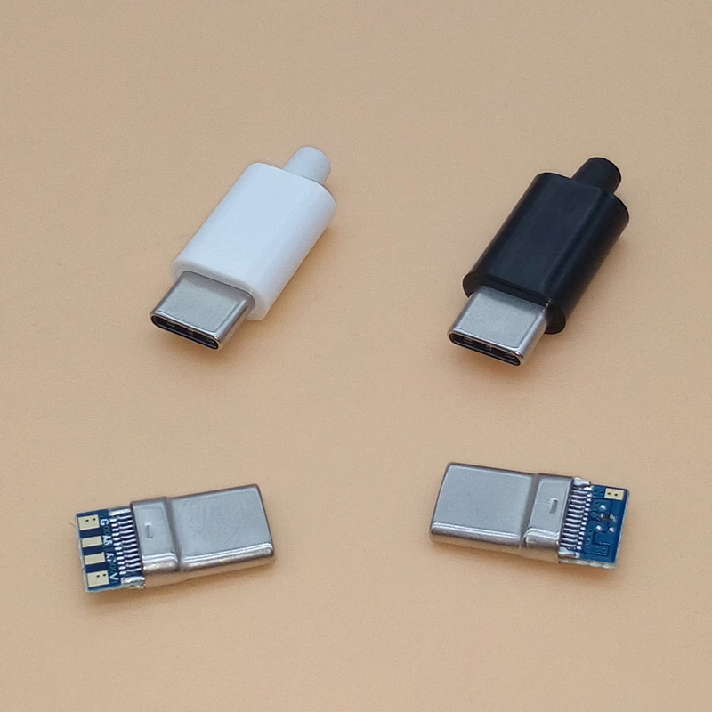 2 шт. USB 3 1 Type C 0 штекер типа папа сварочный разъем 4 в для печатной платы черный