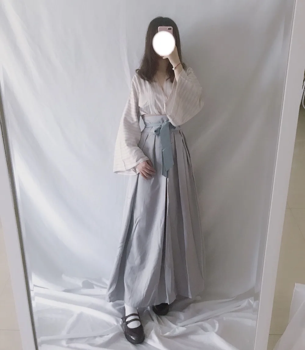 Традиционные народные танцевальные костюмы Hanfu костюм династии Тан одежда для девочек старинная Китайская одежда топ+ юбка комплект из двух предметов