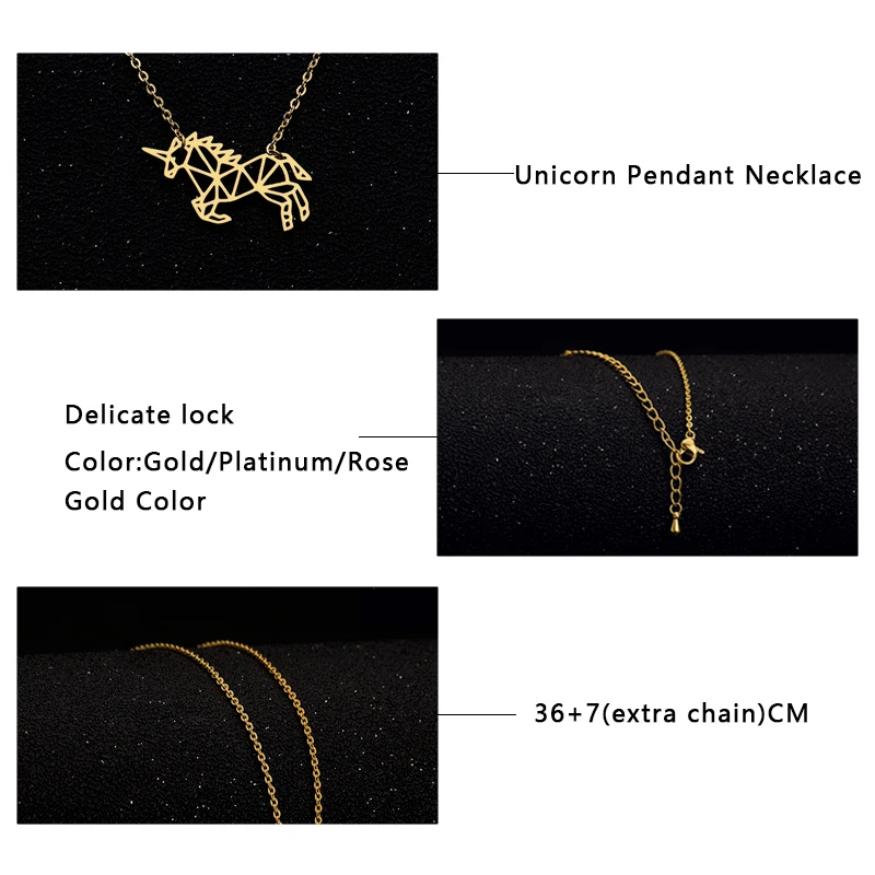 Ожерелья с единорогом подвески ожерелье единорогами в геометрическом стиле