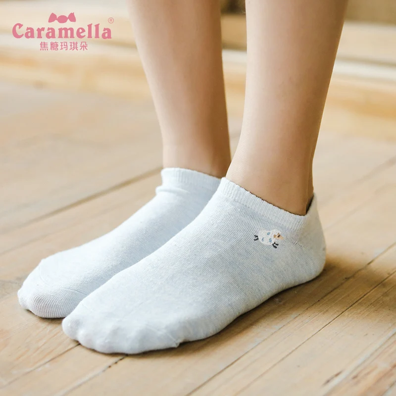 Женские короткие носки Caramella популярные мягкие хлопковые по щиколотку
