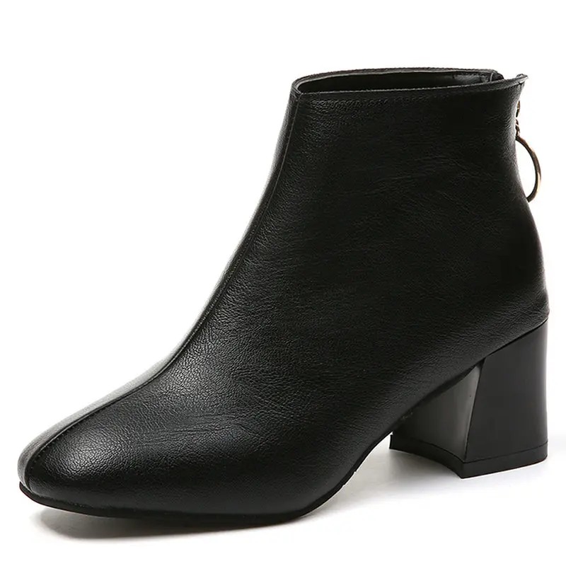 Size35 40 2018 Новые Модные ботильоны Для женщин сапоги Осенняя обувь на молнии женские