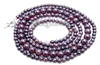 sale super long 33 brown 4 7mm high quality round natural garnet graduate necklace nec5792 wholesaleretail free shipping