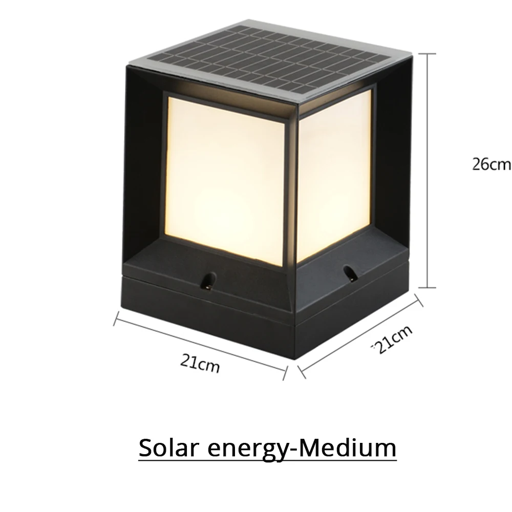 Solar energy-M Черно-белые в скандинавском стиле IP44 Водонепроницаемый светодиодный с солнечной батареей наружного освещения сада патио лампа с Сенсор для декор для пола загородный дом на улице - Испускаемый цвет: Solar energy-M