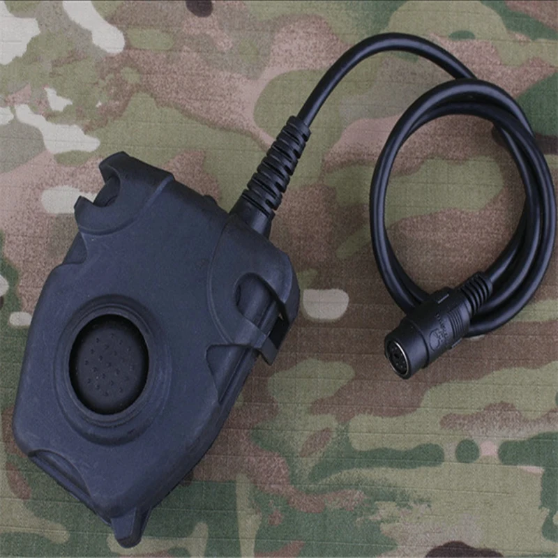 Тактические наушники EmersonGear Peltor PTT гарнитура Push To адаптер радио Страйкбольное