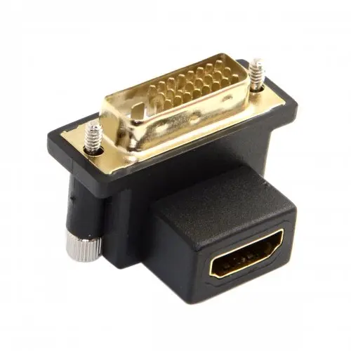 90 градусов вниз угловой DVI папа к HDMI Женский Поворотный адаптер для компьютера и