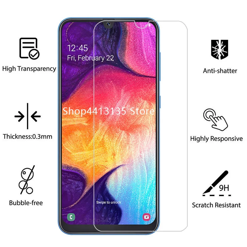 Чехол из закаленного стекла для телефона для samsung a10 a20 a20e a30 a40 a40s a50 a60 a70 a80 a90 крышка защитная оболочка аксессуары для galaxy