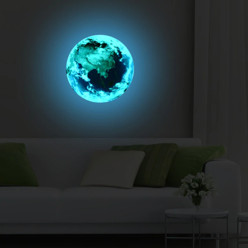 Новая светящаяся синяя земля мультфильм DIY 3d Наклейка на стену s для детской
