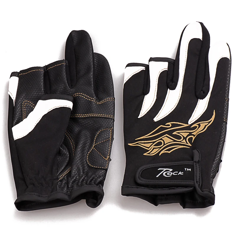 Одна пара рыболовных перчаток Нескользящие с 3 пальцами удобные перчатки для