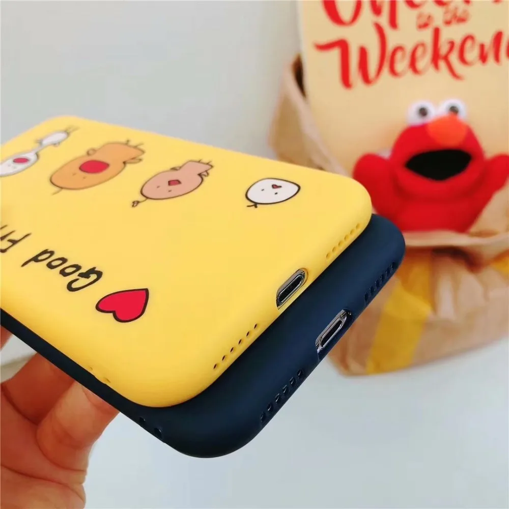 Boucho ТПУ чехол для телефона iPhone X милый мультфильм утенок цыпленок s 8 7 6 6S плюс