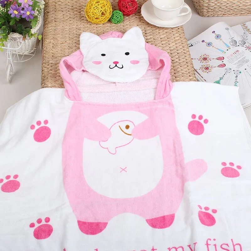 Новинка Лидер продаж Хлопковое полотенце с капюшоном детский банный халат
