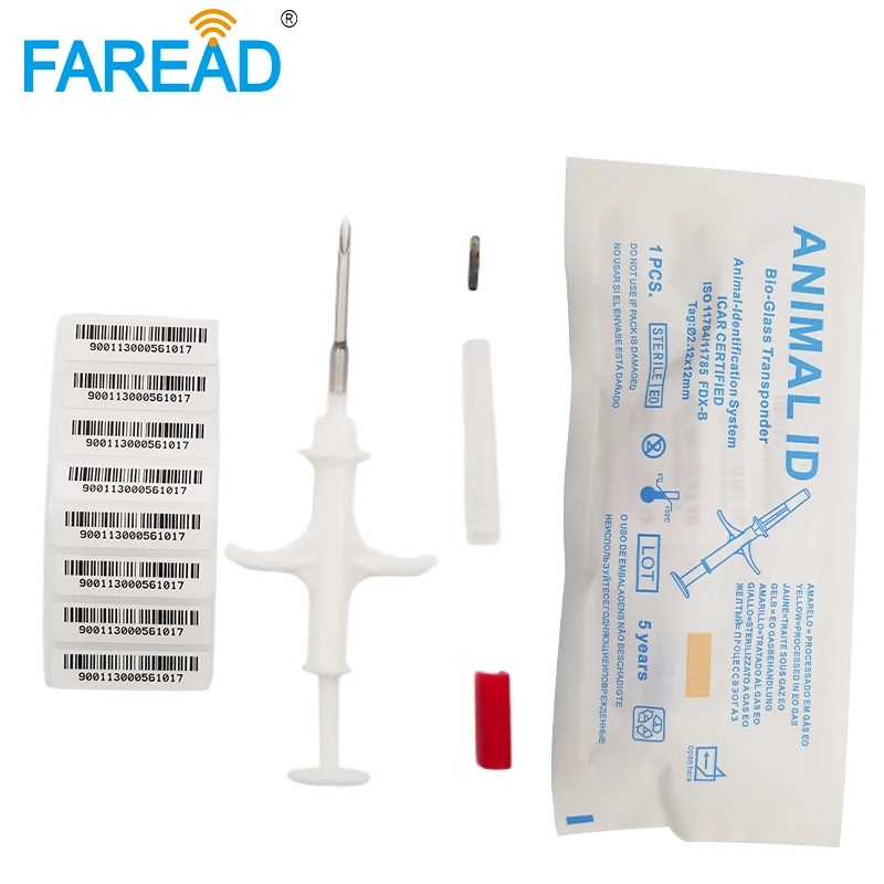 x10pcs RFID FDX-B 2.12x12mm pet dog fish injectable microchip syringe animal identification | Безопасность и защита