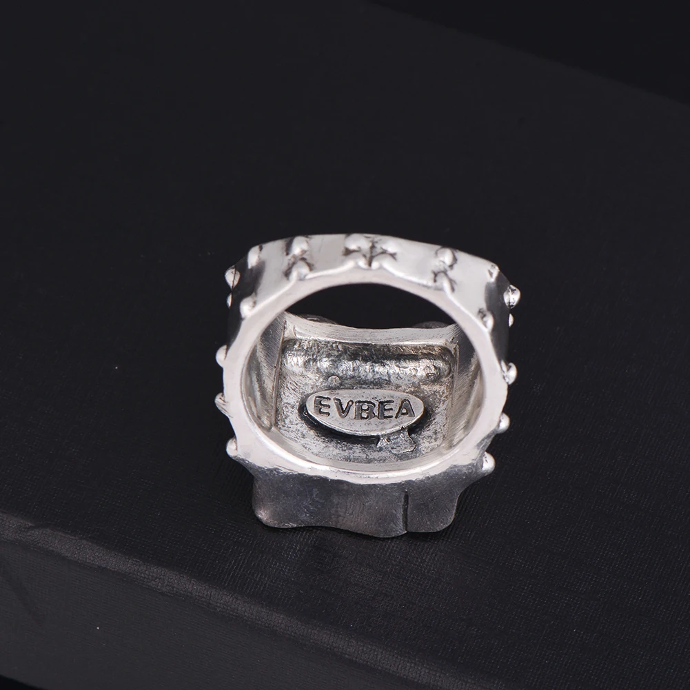 Подарки на день отца хип хоп рок серебро панк Череп бижутерия мужские байкерские кольца для пары Резные