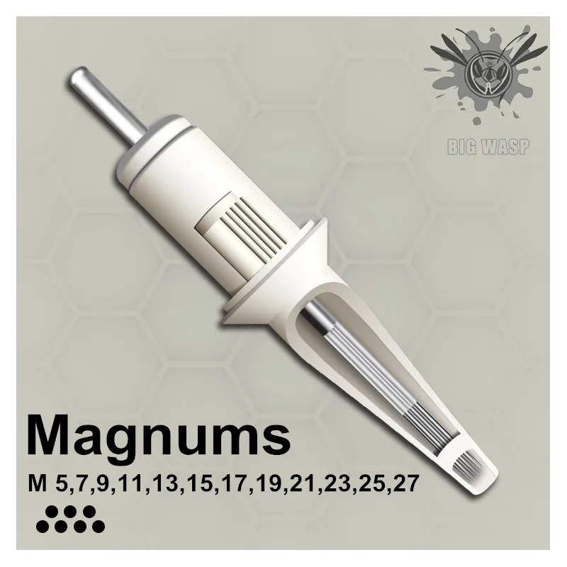 BIGWASP Стандартный патроны иглы татуировки-Magnums 5/7/9/11/13/15/17/19/21/23/25/27 мг