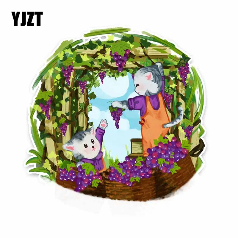 YJZT 14 5 см * забавные наклейки на машину с изображением животных кошек урожая